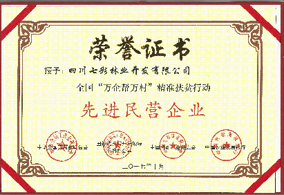 聚焦七彩 | 七彩林業(yè)榮獲全國“萬企幫萬村”精準(zhǔn)扶貧行動先進(jìn)民營企業(yè)