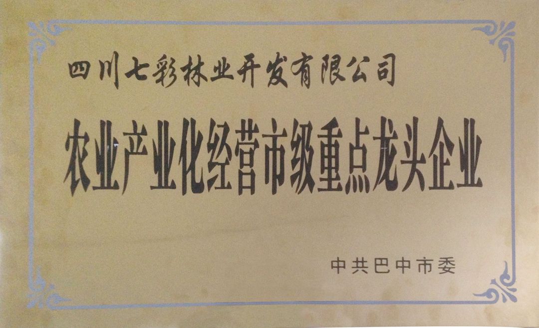 農(nóng)業(yè)產(chǎn)業(yè)化經(jīng)營市級(jí)重點(diǎn)龍頭企業(yè)